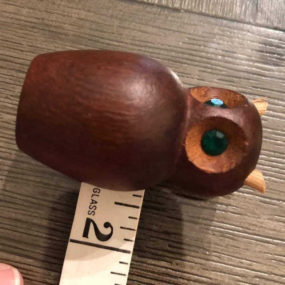 Vintage 1970’s Wooden Owl Salt & Pepper Shakers